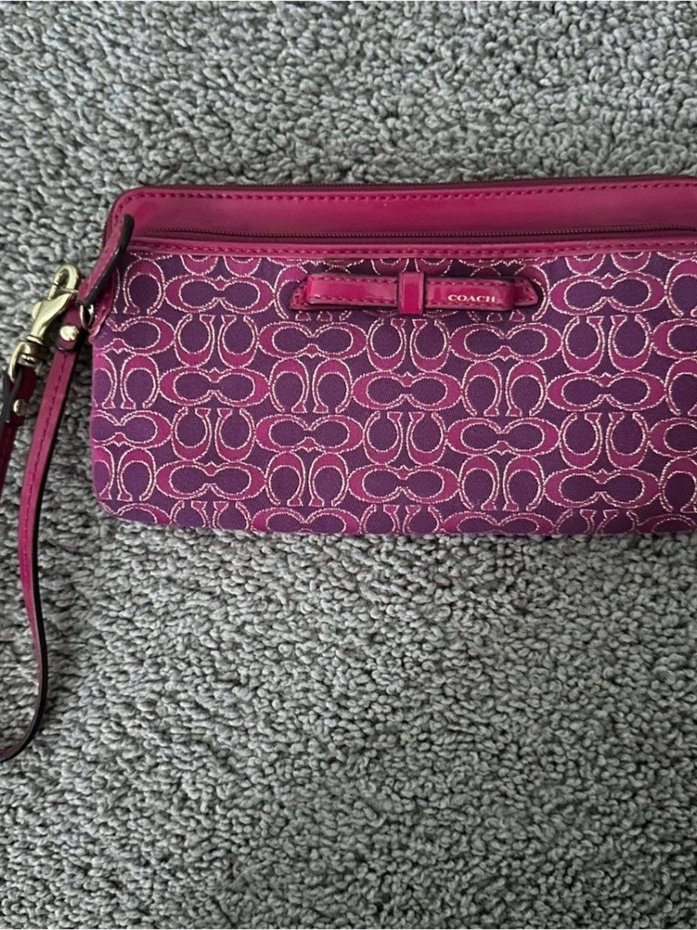Coach Poppy Double Zip Wristlet